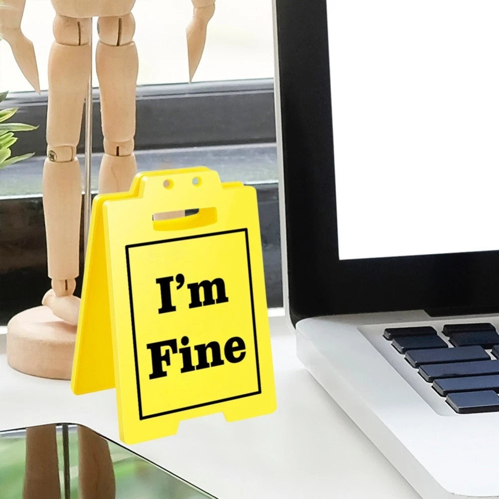Mini Sign Plaque for Office and Home Desk Decor (12x7.8 cm)