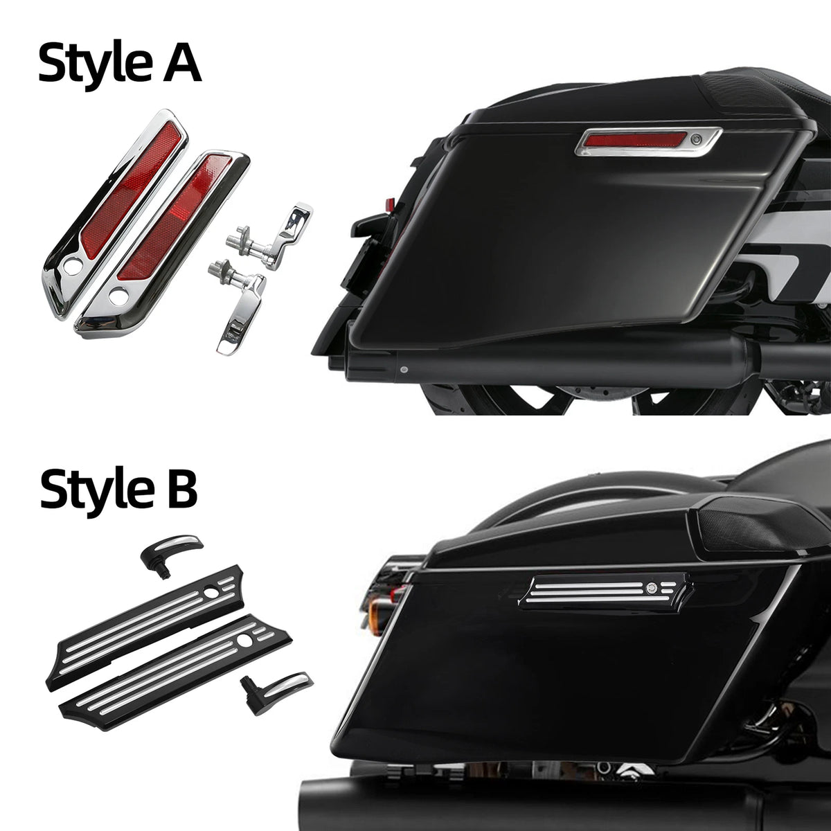 4" Stretched Hard Saddlebags for Harley CVO Street Glide (2014–2023)