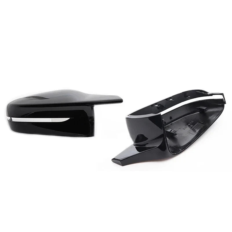 2Pcs Mirror Cap Cover for BMW 5-Series G30 G31 (2017–2024) Gloss Black