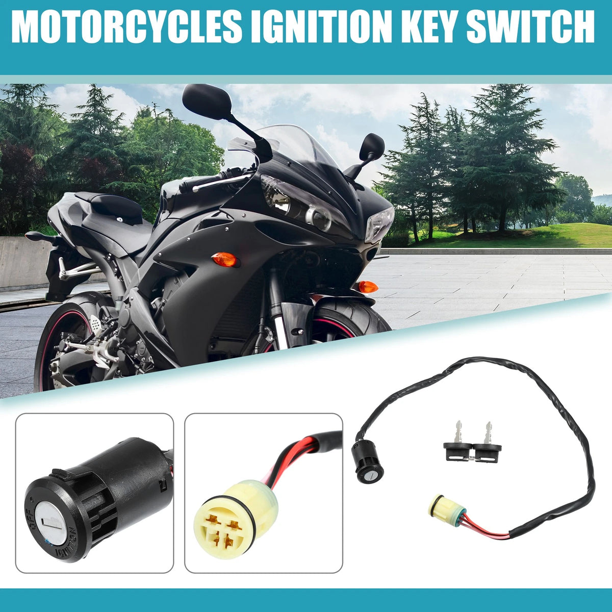 Set of 1 Ignition Key Switch for Honda Foreman 400 TRX400FW 4x4 (2004)