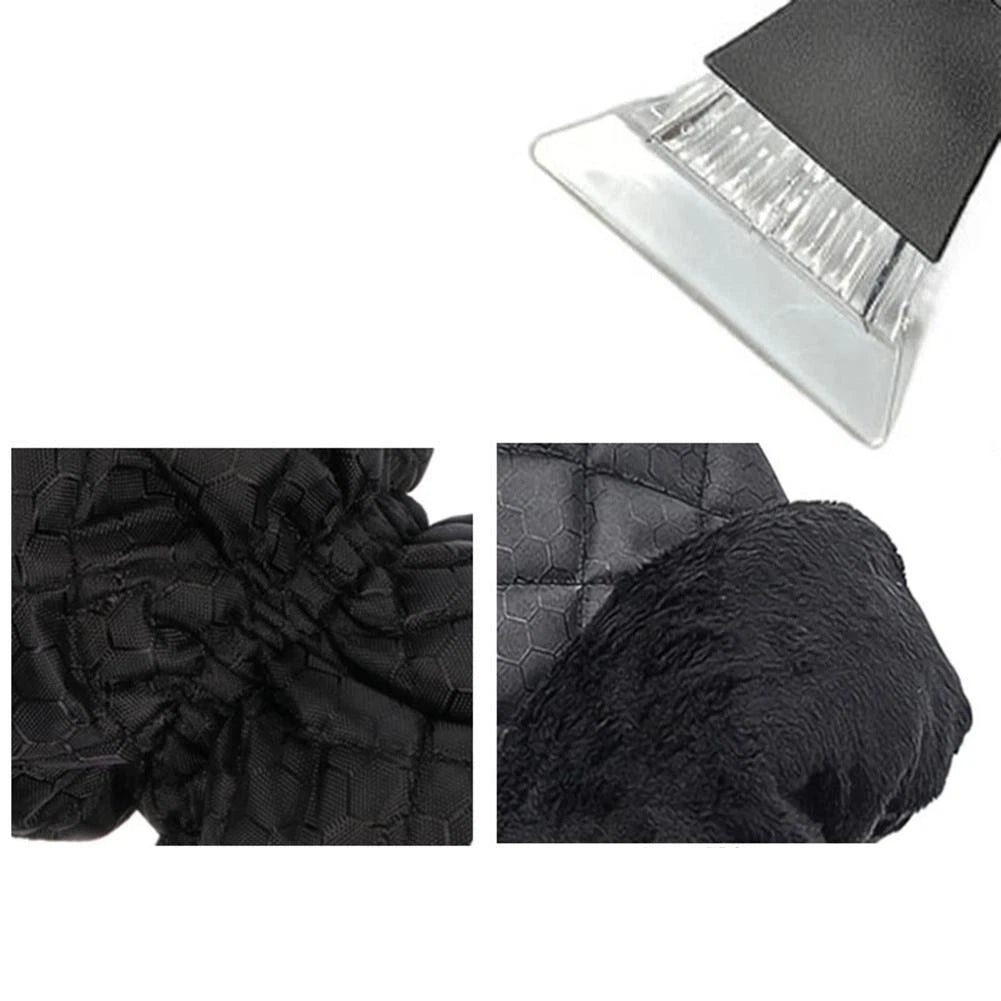 Glove Design with Integrated Ice Scraper for Winter Prep