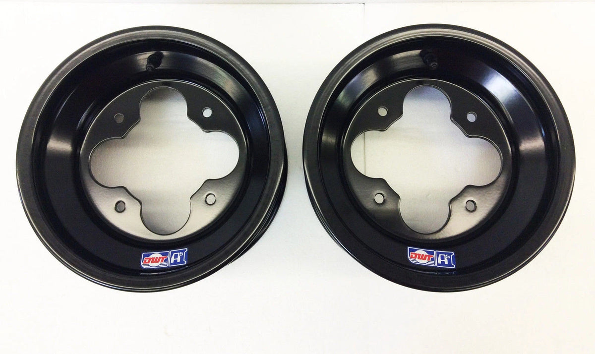 Set of 2 DWT A5 10" 3+2 Front Aluminum Rolled Lip Wheels for YFZ Banshee Raptor