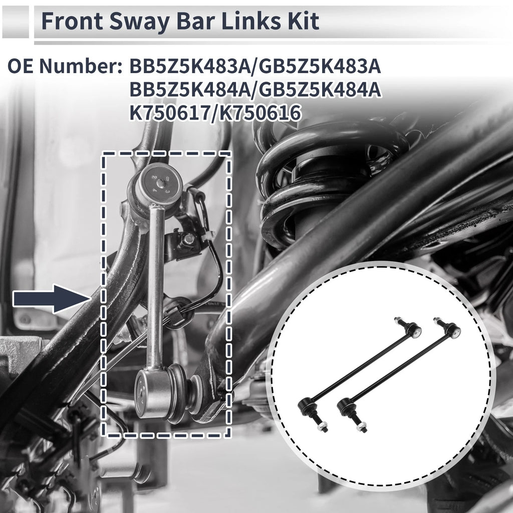 Front Stabilizer Link Bushingless for Ford Explorer (2011–2019) No.BB5Z5K483A Black