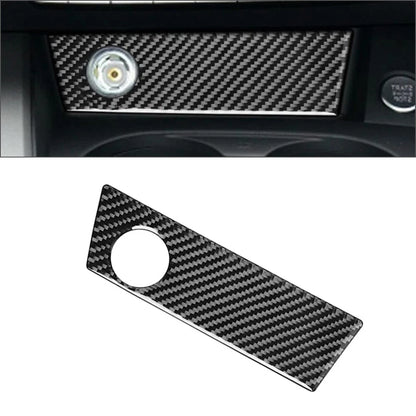 Carbon Fiber Console Cigarette Lighter Panel Trim for Audi A4 B9 A5 (2017–2023)
