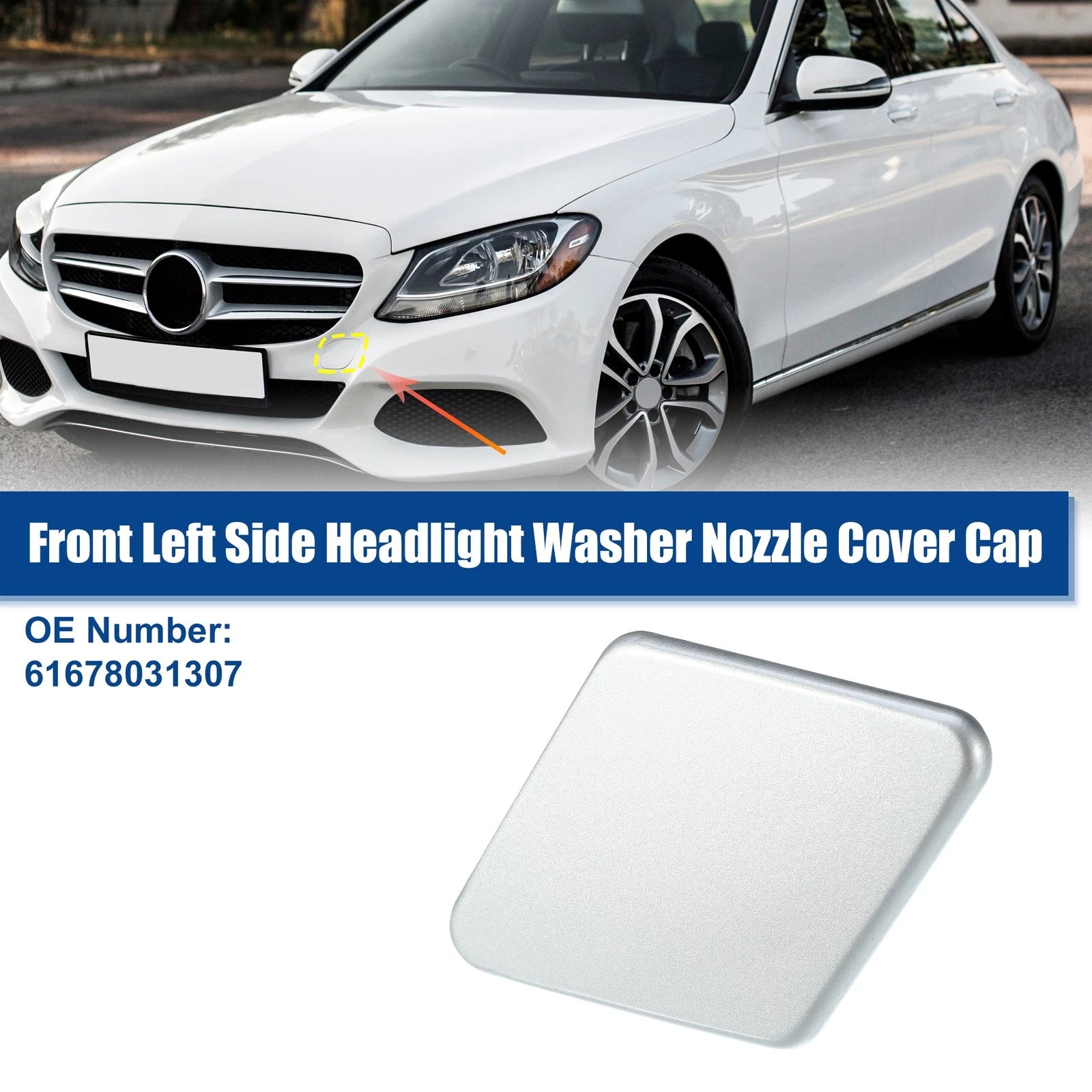 Left Front Headlight Washer Nozzle Cover Replacement for BMW 335i (2007–2013)