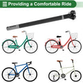 Seat Post 25.4x400mm Shock Absorbing for Bike Bicycle (Matte Black)