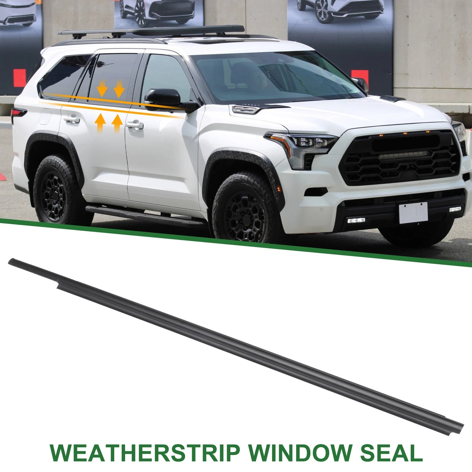 Front Left Window Weatherstrip Seal Replacement for Toyota Sequoia (2008–2022)