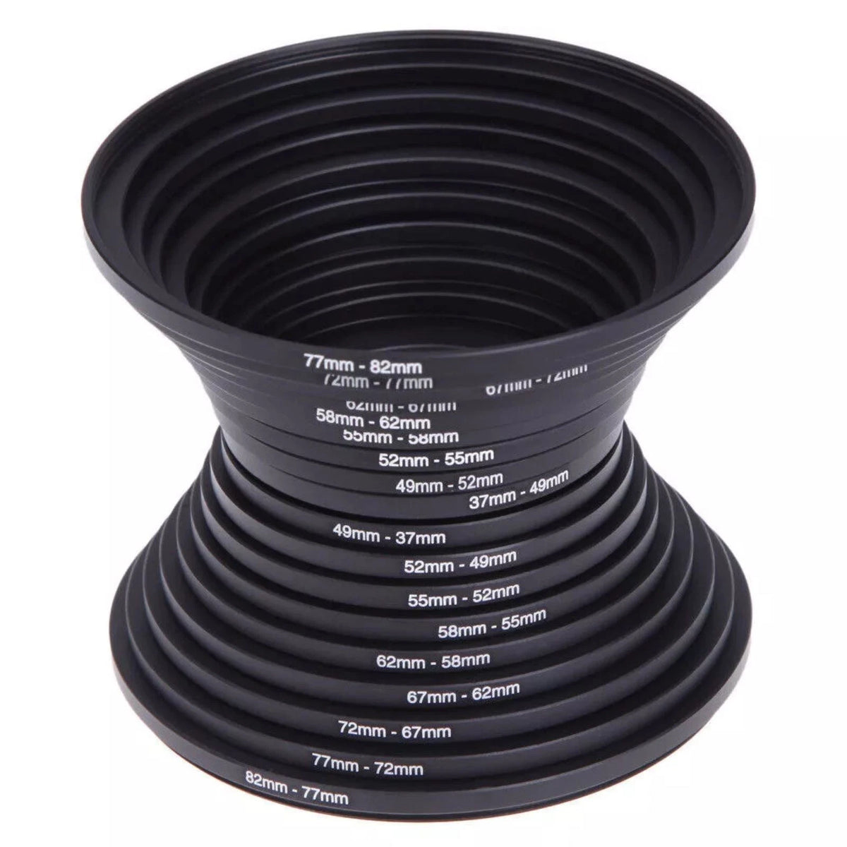 18pcs DSLR Camera Lens Filter Adapter Ring 37-82mm Eco-Friendly