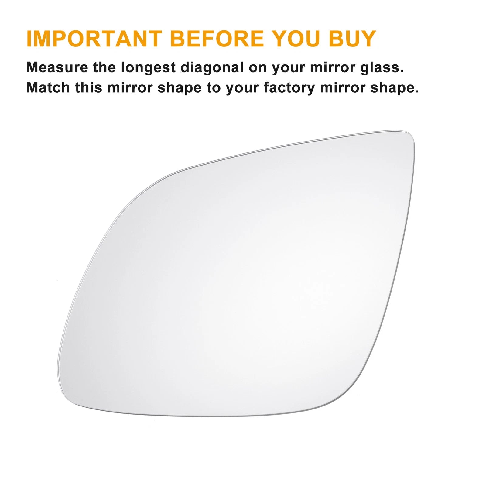 Left Heated Mirror Glass White for Audi Q5 (2008–2016)