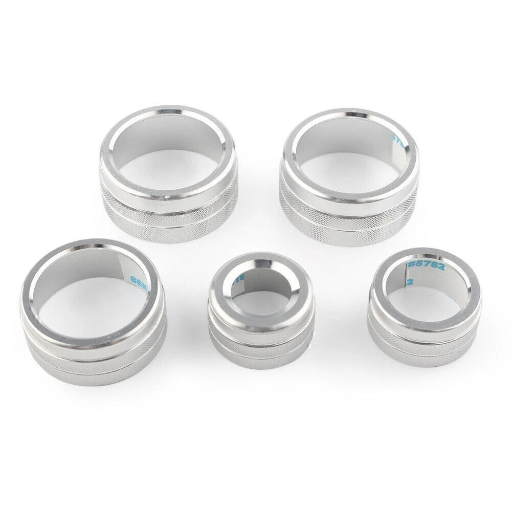 Air Conditioning Audio Button Switch Knob Covers for Toyota Camry (2018) Silver