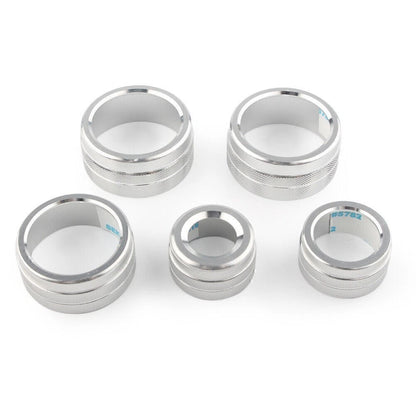 Air Conditioning Audio Button Switch Knob Covers for Toyota Camry (2018) Silver