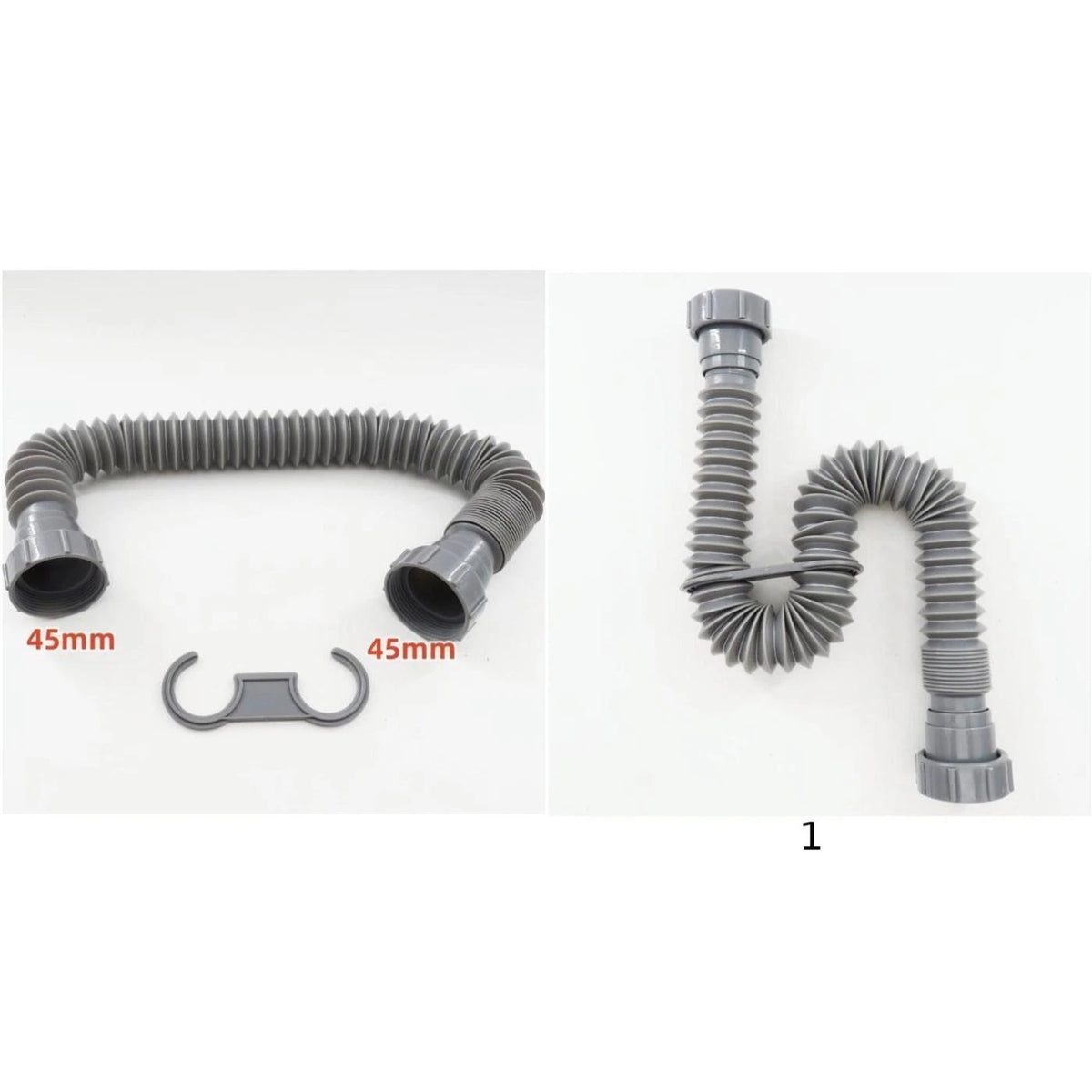 Flexible Sink Drain Pipe Hose with Adapters for Quick Setup