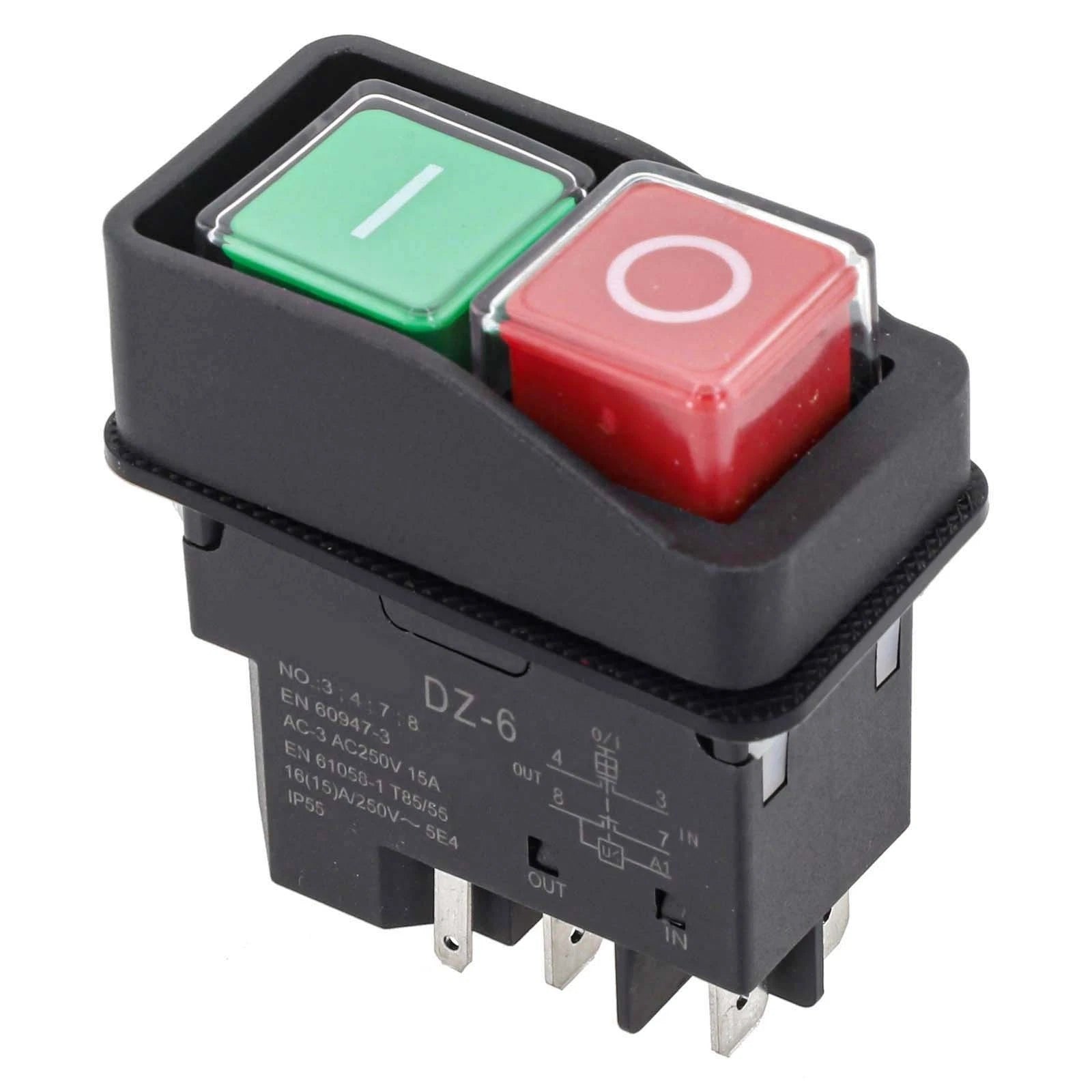 Electromagnetic Pushbutton Switch AC250V 15A