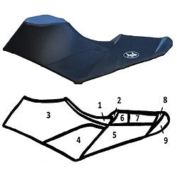 Seat Cover for Seadoo RXP-X (2012–2017) - Custom Color Combo