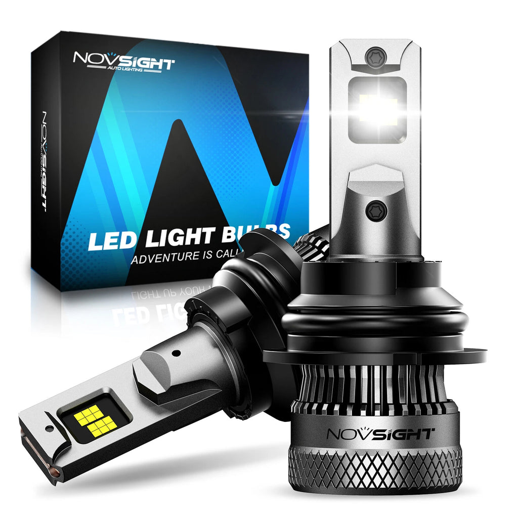 2X 9004 LED Headlight Bulbs 200W 40000LM 6500K for NOVSIGHT