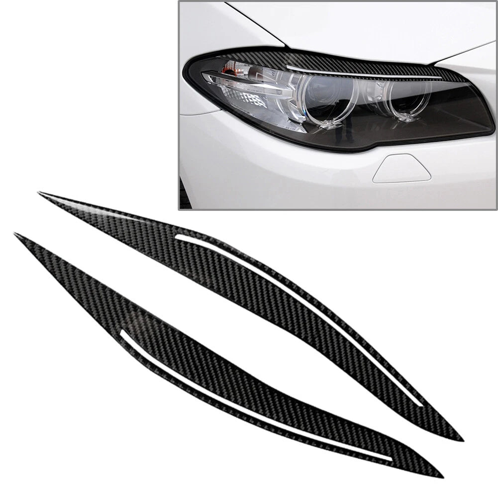 2X Headlight Eyebrows Eyelids Trim for BMW 5 Series F10 (2014–2016)