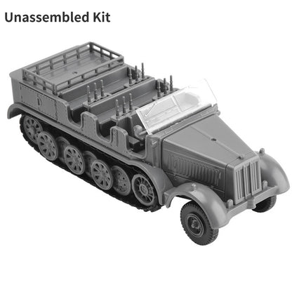 1:72 WWII German Sd.Kfz.7 Half-Track Model Kit (Unassembled)