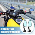 Pair of Rearview Mirrors for Motorcycle (Blue Lens, Black)