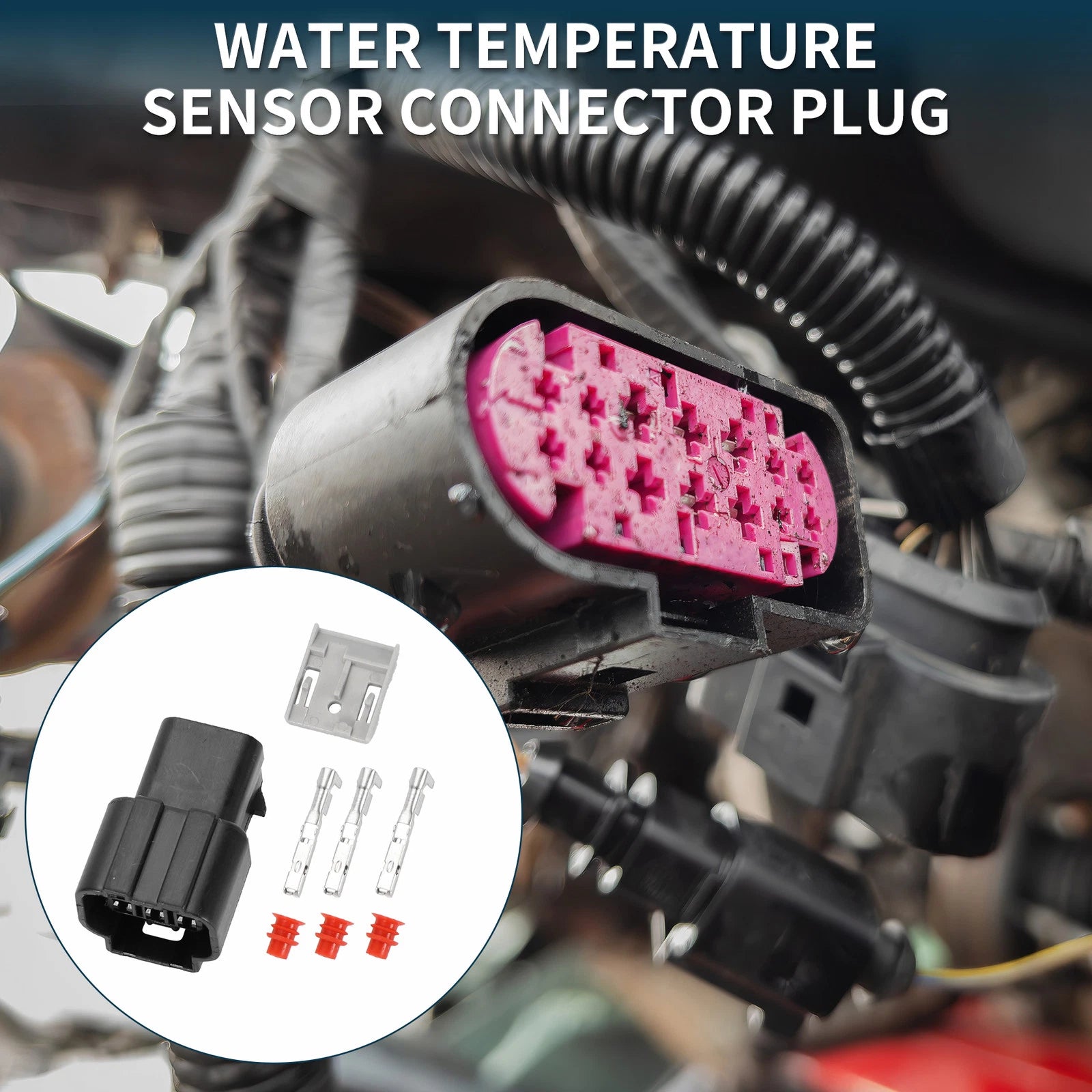 3 Pin Water Temperature Sensor Connector Plug for Kia