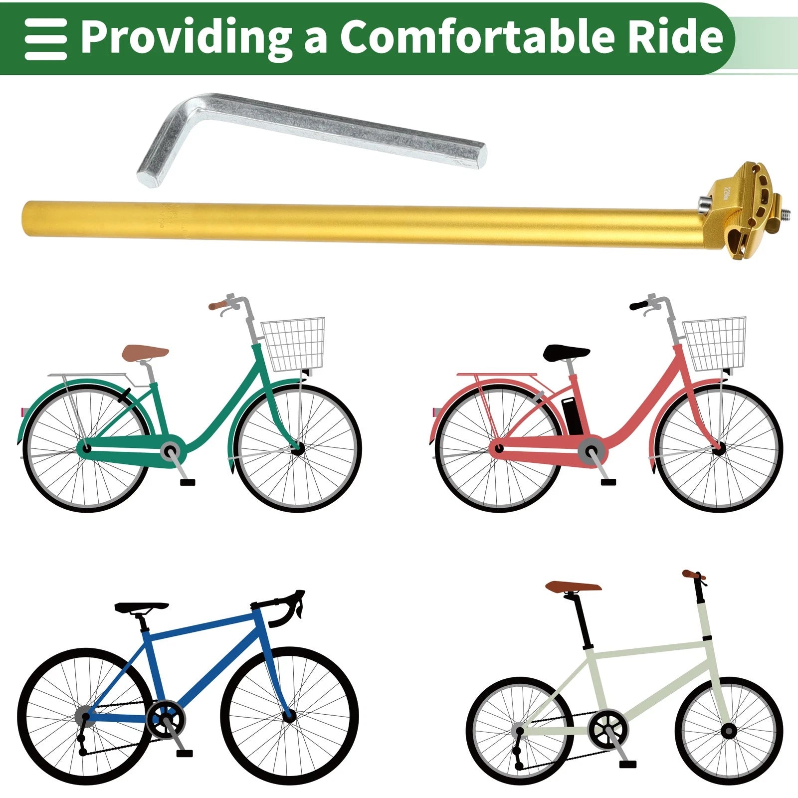 Seat Post Adapter 25.4mm Adjustable Angle for Bike Seatpost (2000–2026)