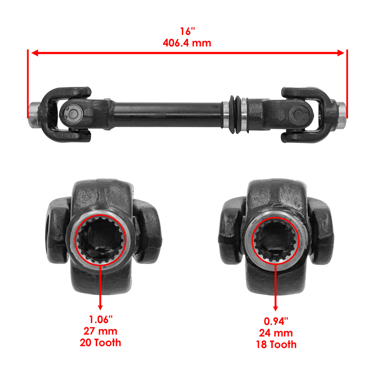 Rear Prop Shaft Replacement for Can-Am Commander Max 1000 4X4 EFI (2014–2019)