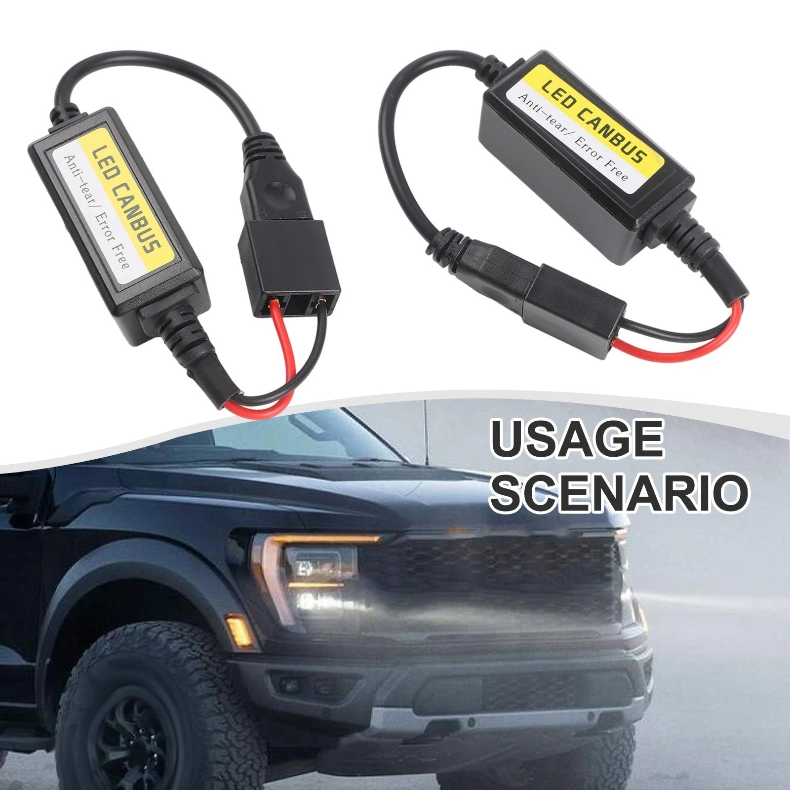 2X H7 Headlight LED Canbus Decoder for