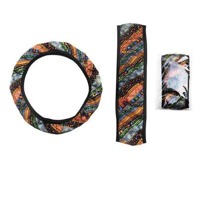 Steering Wheel Cover for Universal Fit (1 PC) - Bohemian Linen Style