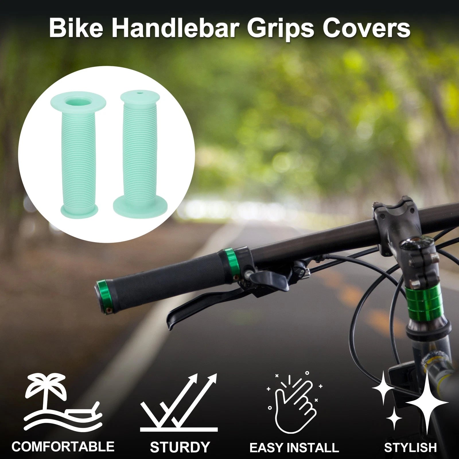 Bike Handlebar Grip Cover 100mm Lightweight End Grip Protector 1 Pair