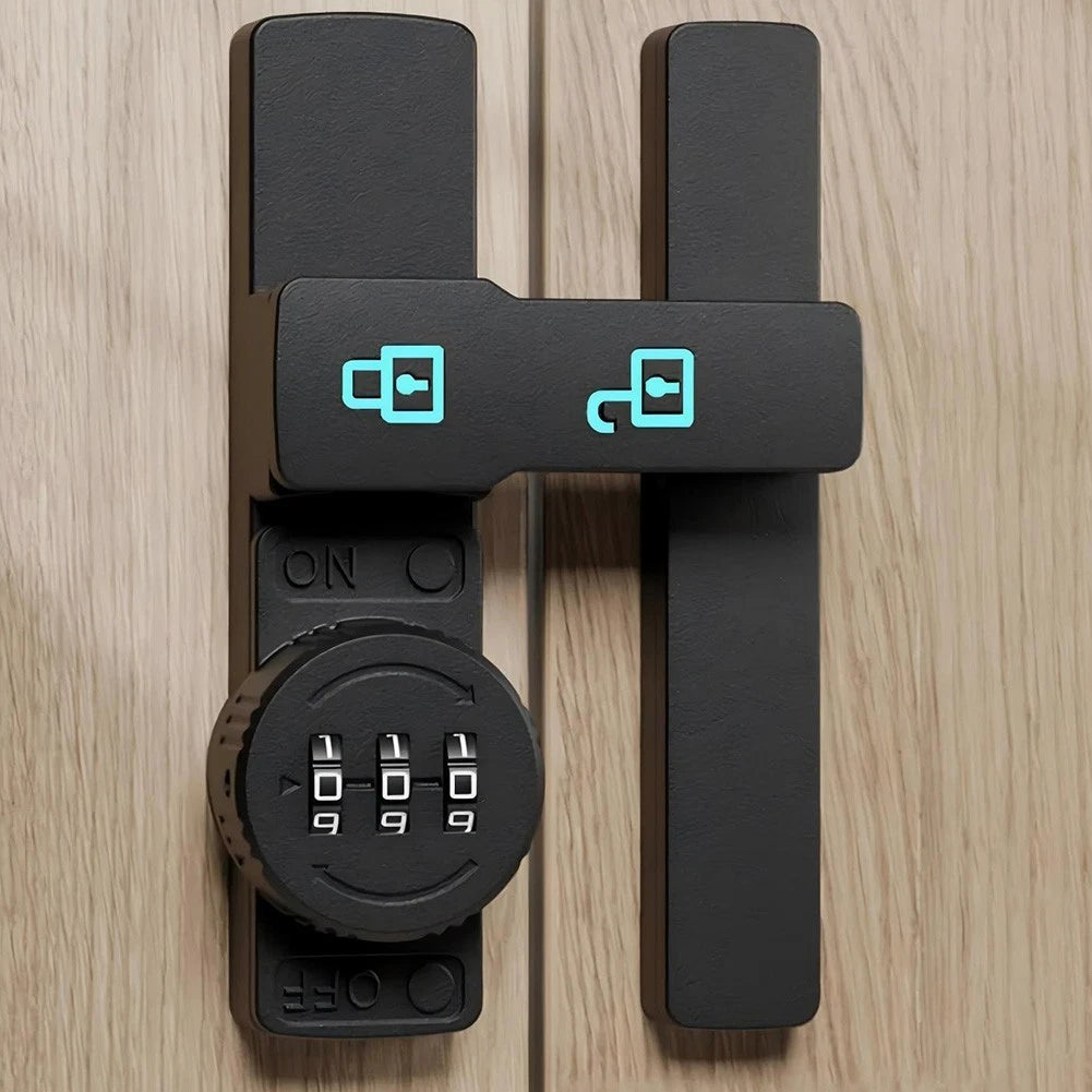 Combination Door Latch for Home Security (Battery-Free Operation)