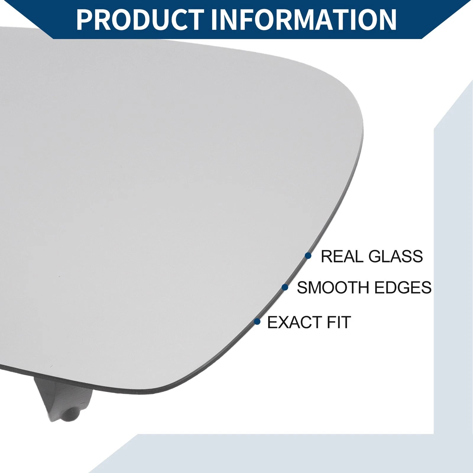 Left Side Mirror Glass Non Heated Replacement for Volkswagen Fox (2003-2010)