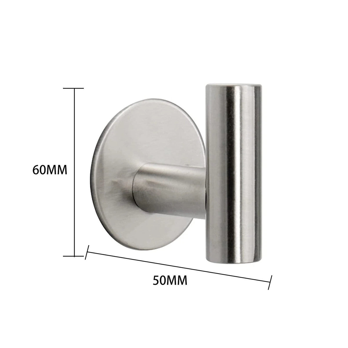 304 Stainless Steel Modern Hook for Indoor Use (No Drill, Space Saving)