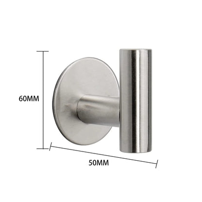 304 Stainless Steel Modern Hook for Indoor Use (No Drill, Space Saving)