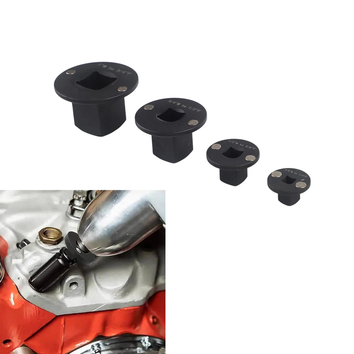 4X Low Profile Socket Adapter Set for Workshop Use