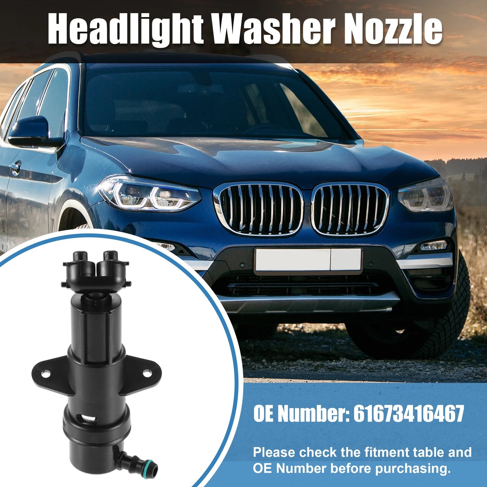Headlight Washer Nozzle Spray Front for BMW X3 E83 (2006–2010)