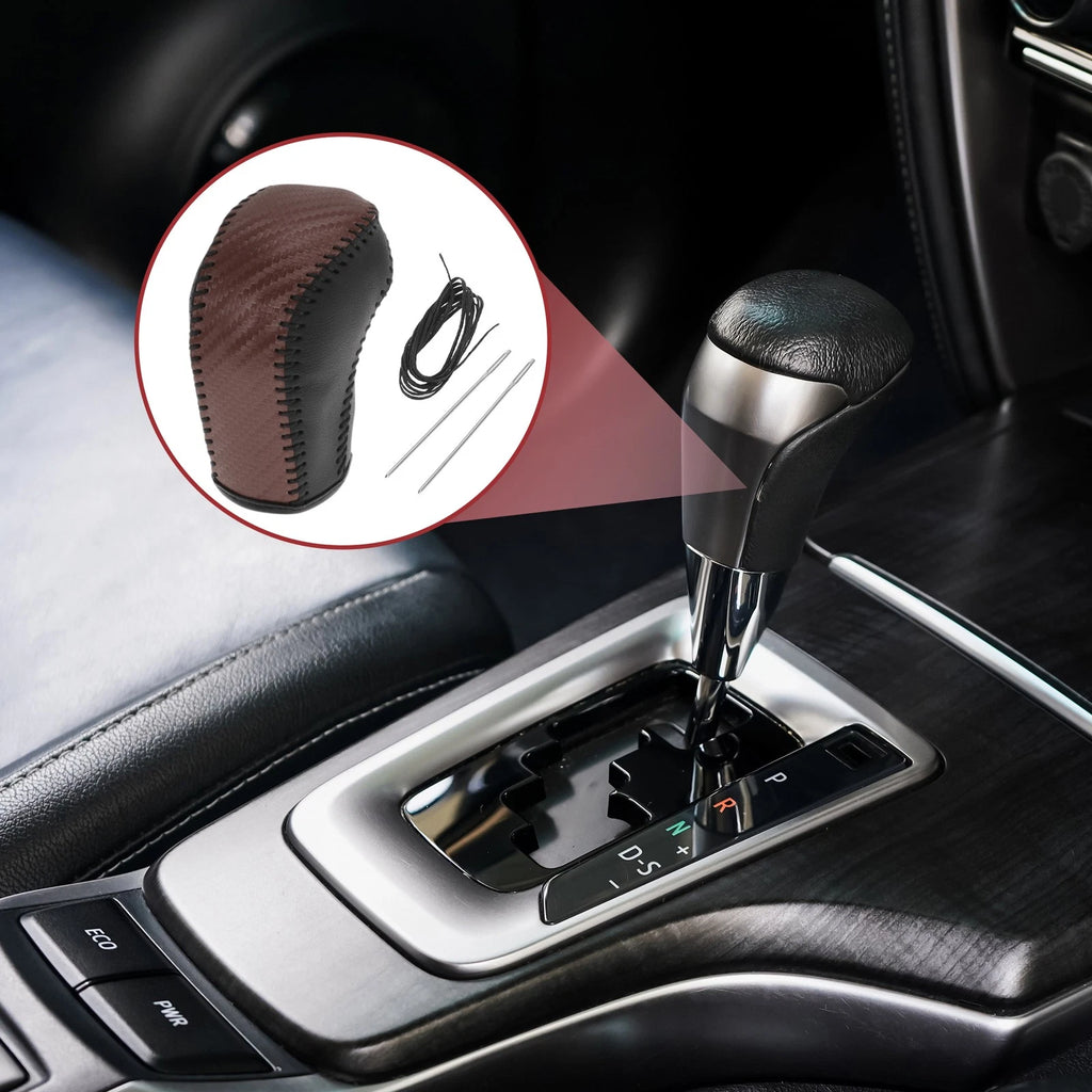 Gear Shift Knob Cover Replacement for Hyundai Tucson (2015–2018) Black Brown