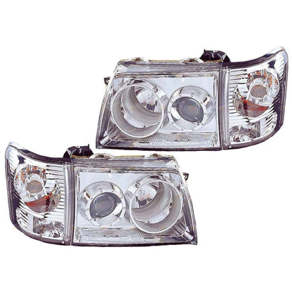 Set of 2 Altezza Headlights & Corner Lights for Toyota Hilux (2001–2005)