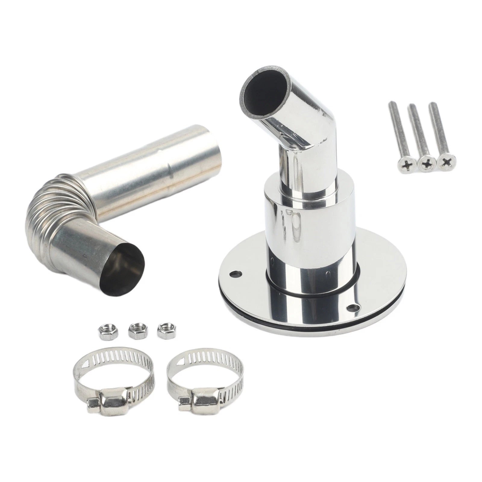 Exhaust Pipe Wall Flange Kit with Elbow Connector for