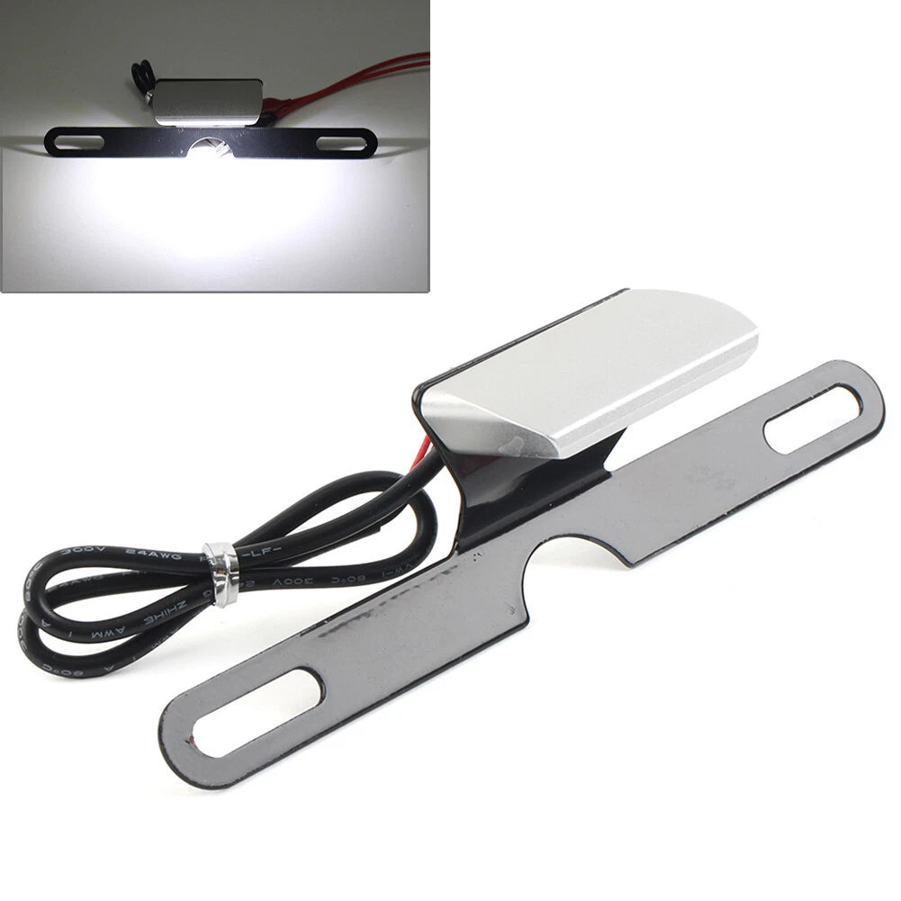 License Plate Mount Holder Bracket with LED for Motorcycle