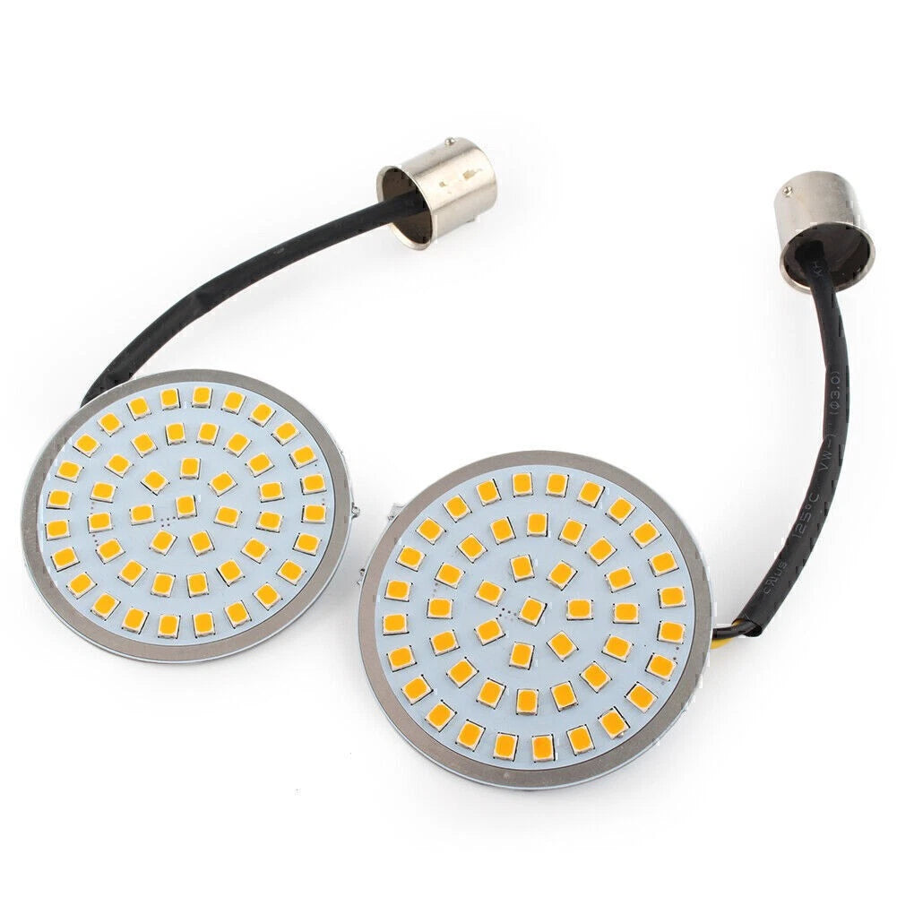 2" Amber LED Turn Signal Inserts for Harley Davidson