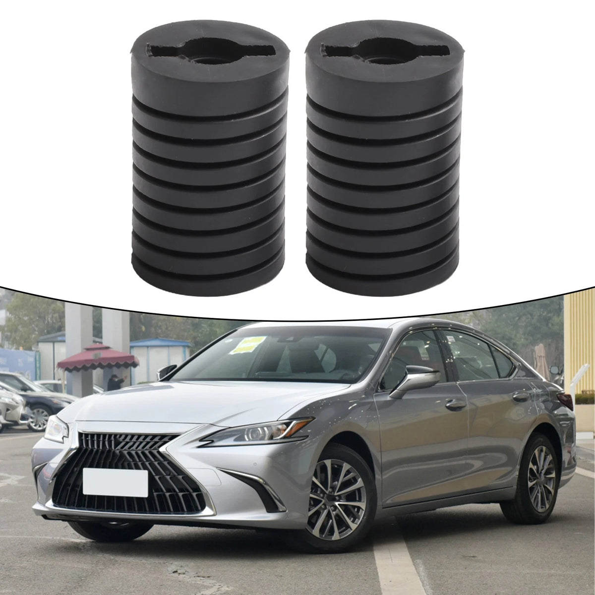 Set of 2 Rubber Hood Bumper Cushions for Lexus LS460 LS460L (2007–2012)