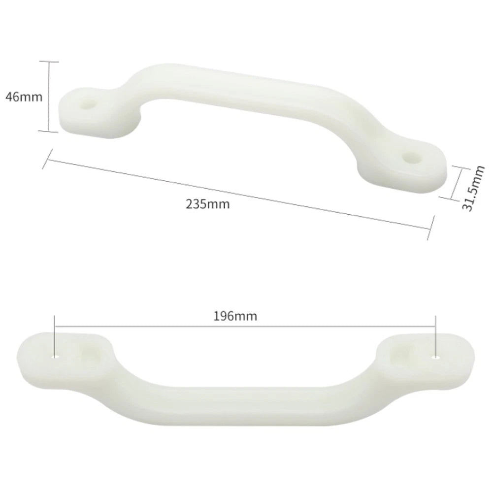 2X RV Door Handles for Trailer Camper Bathroom Doors (White)
