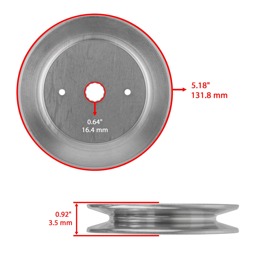 Spindle Assembly with Pulley for Husqvarna LT1597 (1942–19538)