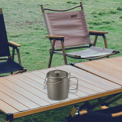 Foldable Handle Titanium Coffee Cup 750ml for Travel and Camping