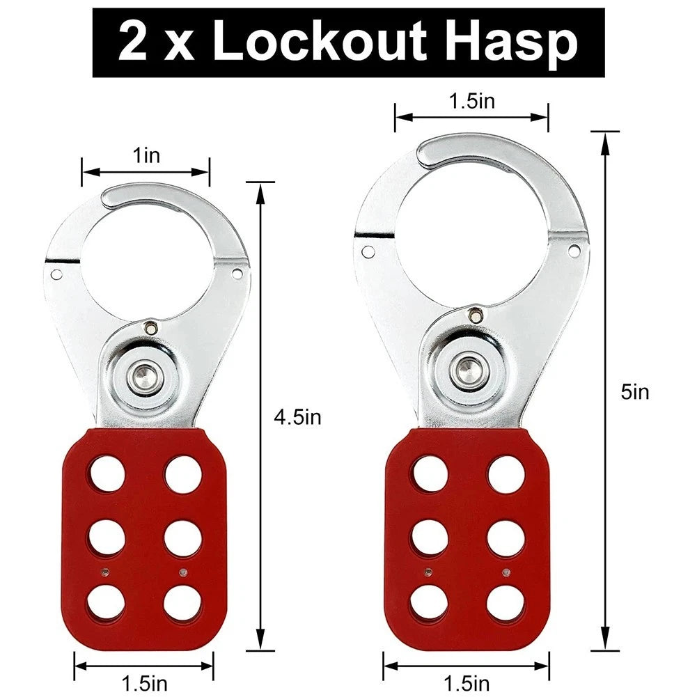 Industrial Lockout Tagout Tool Kit with PVC Labels