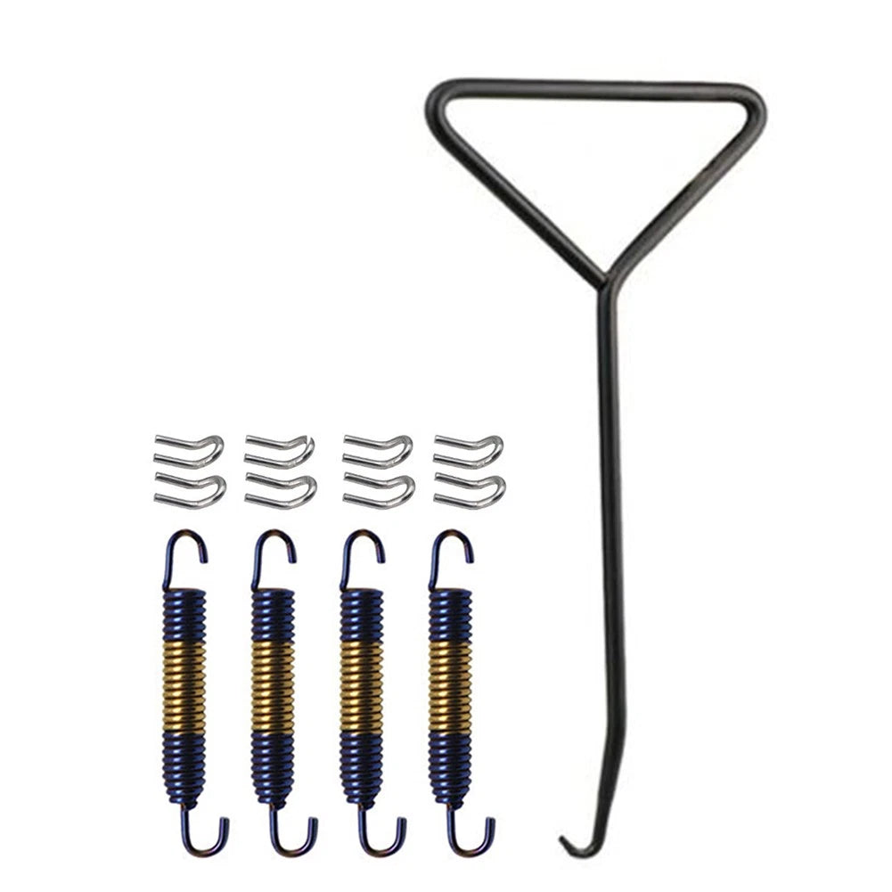 Set of 4 Universal Motorcycle Exhaust Pipe Muffler Mounting Springs Hooks