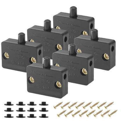 Pack of 6 Compact Light Switches for Convenient Closet Lighting Solutions