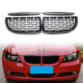Front Black Frame & Chrome Grille for BMW E90 (2005–2008)