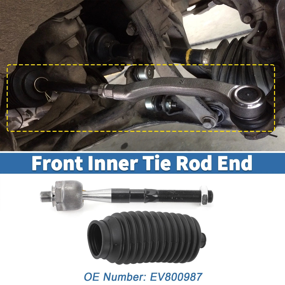 4PCS Front Inner Tie Rod End Links Replacement for Jeep Grand Cherokee (2011–2015)