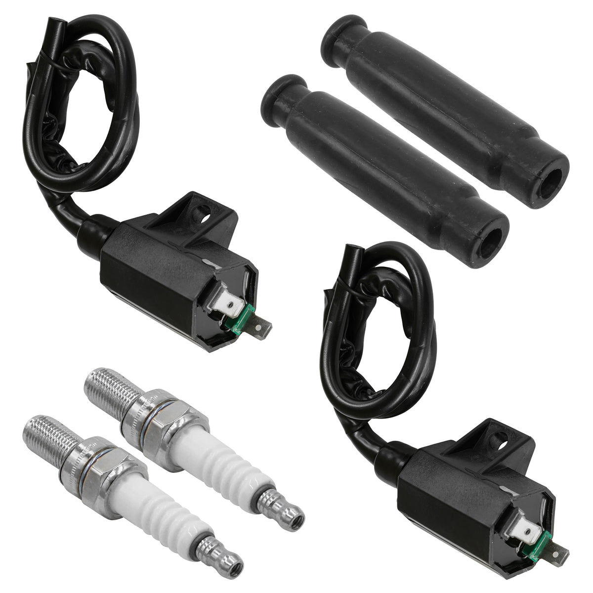 Ignition Coil with Spark Plug and Cap for Kawasaki Brute Force 650 KVF650 (2005–2013)