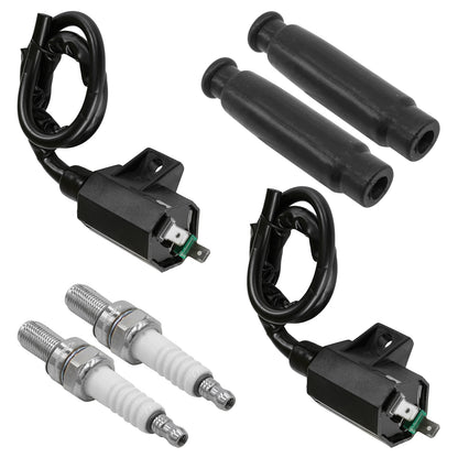 Ignition Coil with Spark Plug and Cap for Kawasaki Brute Force 650 KVF650 (2005–2013)